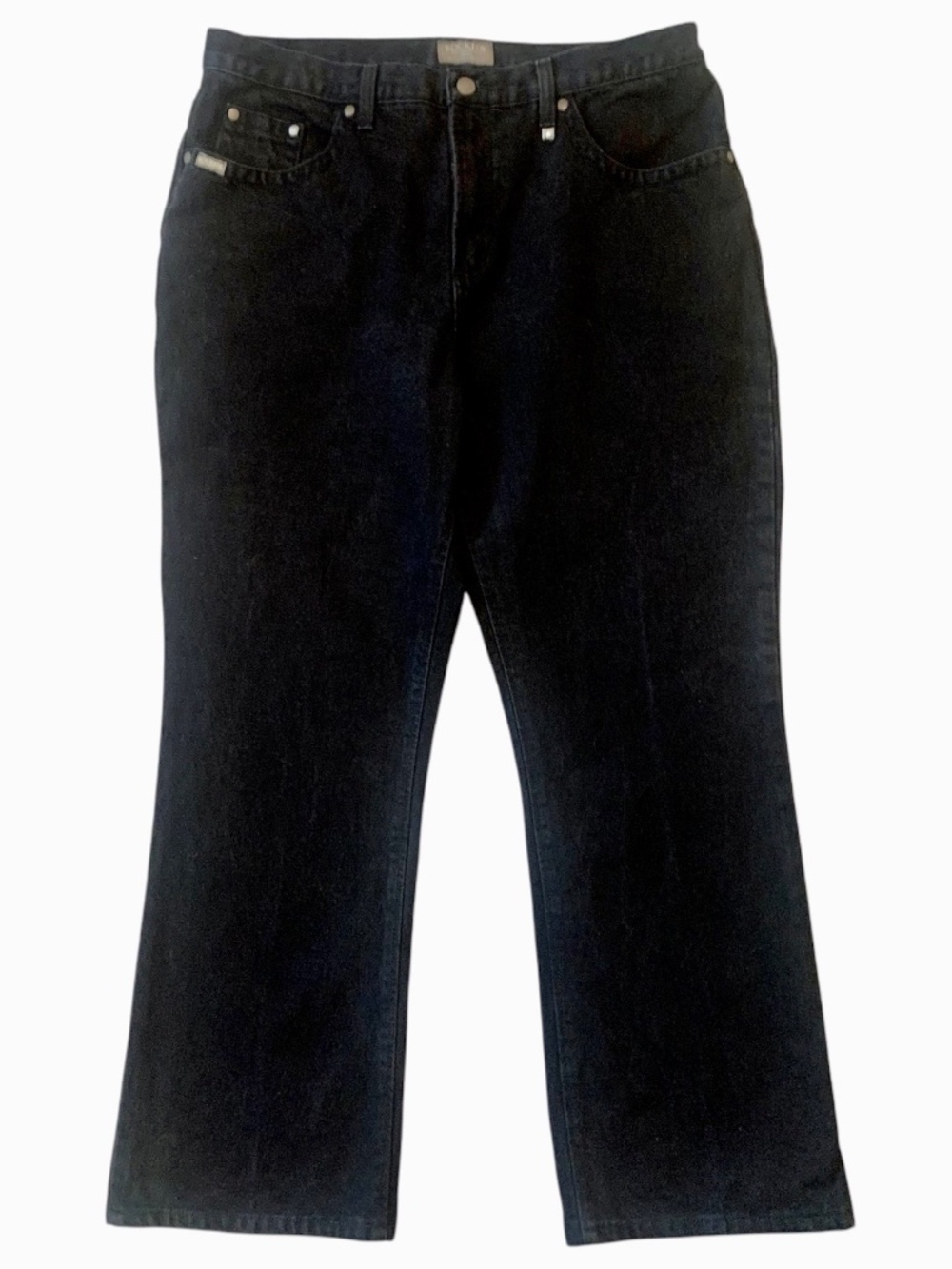 Rockies Vintage Women's Bareback Jeans Natural Rise Black Cotton Denim 18 Reg